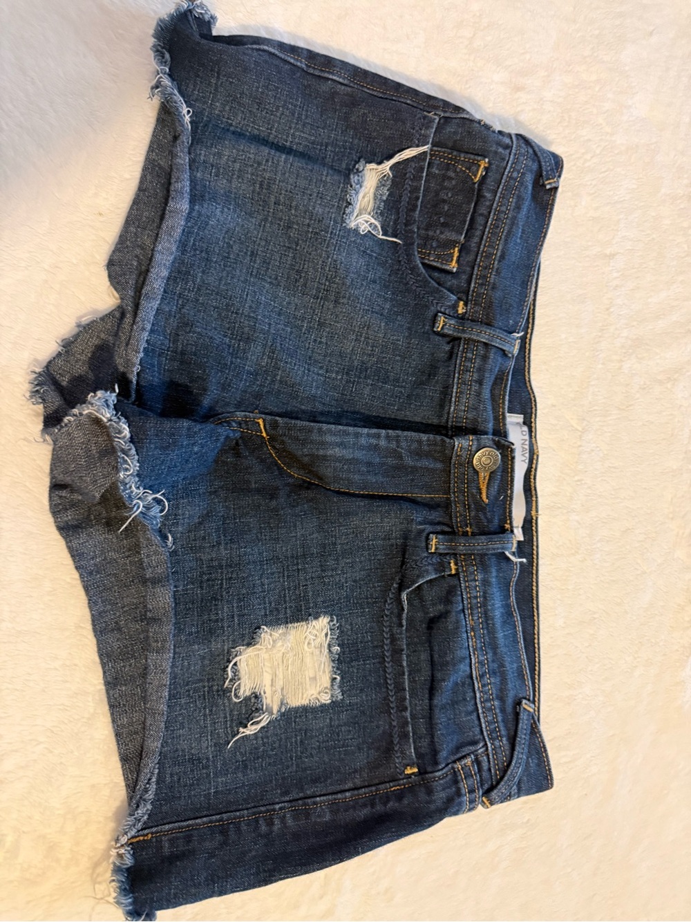 Old Navy Dark Blue Ripped Denim Shorts sku gp19